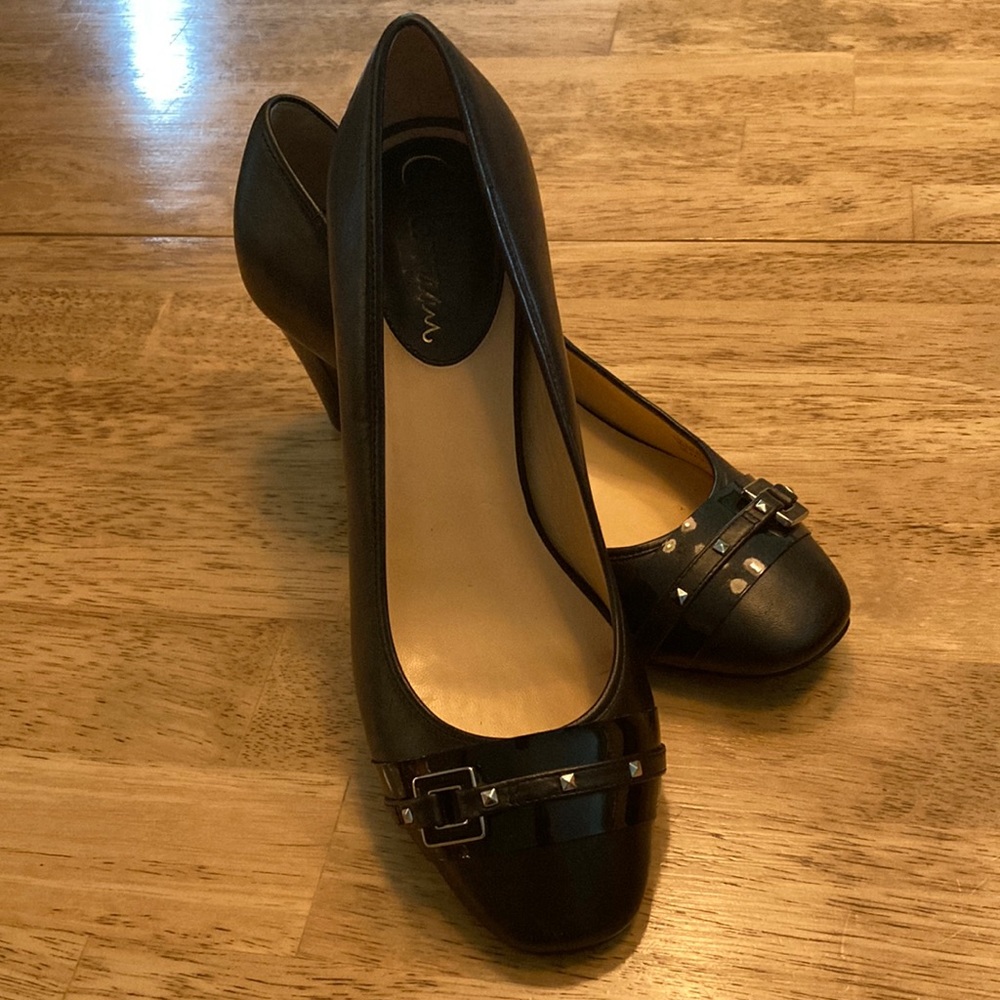 Lovely Cole Haan Nike Air wooden stacked heels
